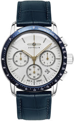 Zeppelin 8878-1  New York 42 mm horloge Chrono | Blauw