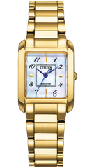 Citizen EW5602-81D Square dames horloge Eco-Drive | Goudkleurig