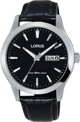 Lorus RXN27DX5 herenhorloge Dag & Datum | Zwart