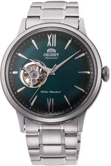 Orient Bambino 40,5 mm automaat horloge RA-AG0026E30B Open Heart groen galerij