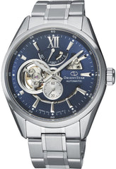 Orient Star automaat horloge RE-AV0003L00B Open Heart blauw galerij