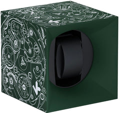 SwissKubik Startbox Watchwinder SK01.STB.002.MVT | Groen 'Soft touch with movement design" voorkant